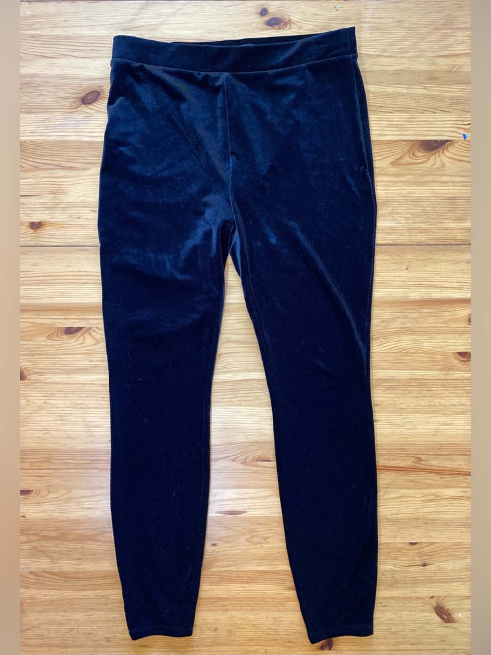 J. Crew Velvet Black Stretch Leggings Size Medium - Picture 3 of 7